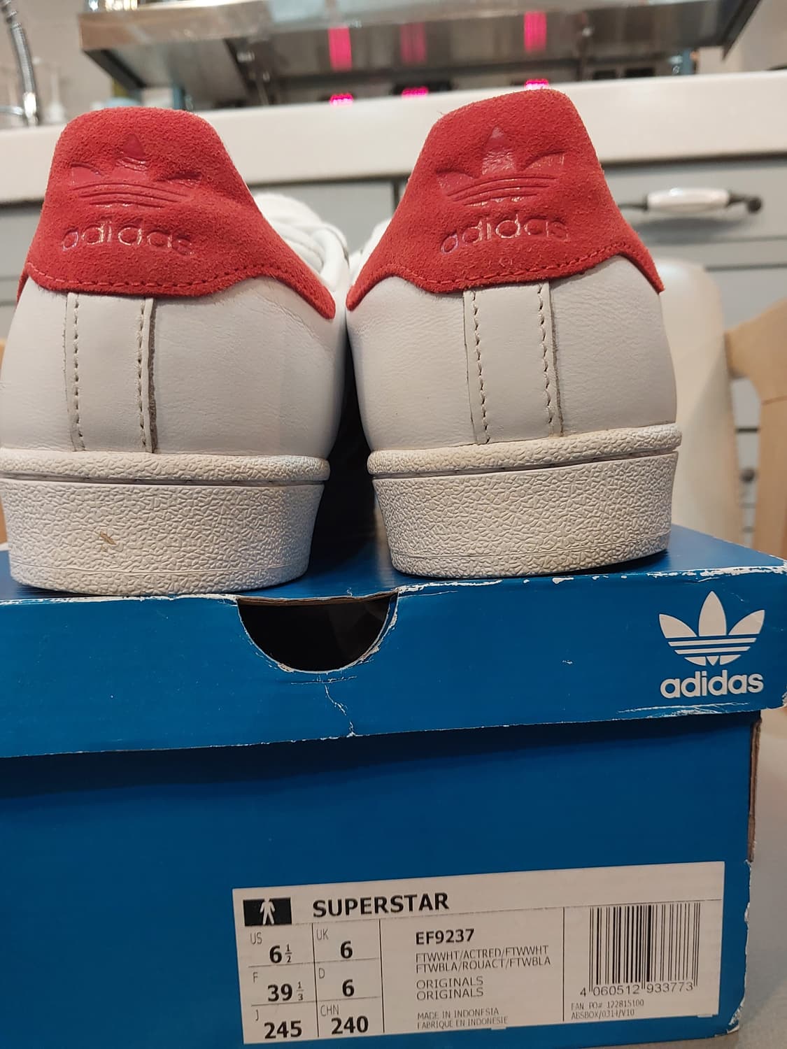 아디다스 슈퍼스타 액티브 레드 색상 남성 245mm 상품이미지2