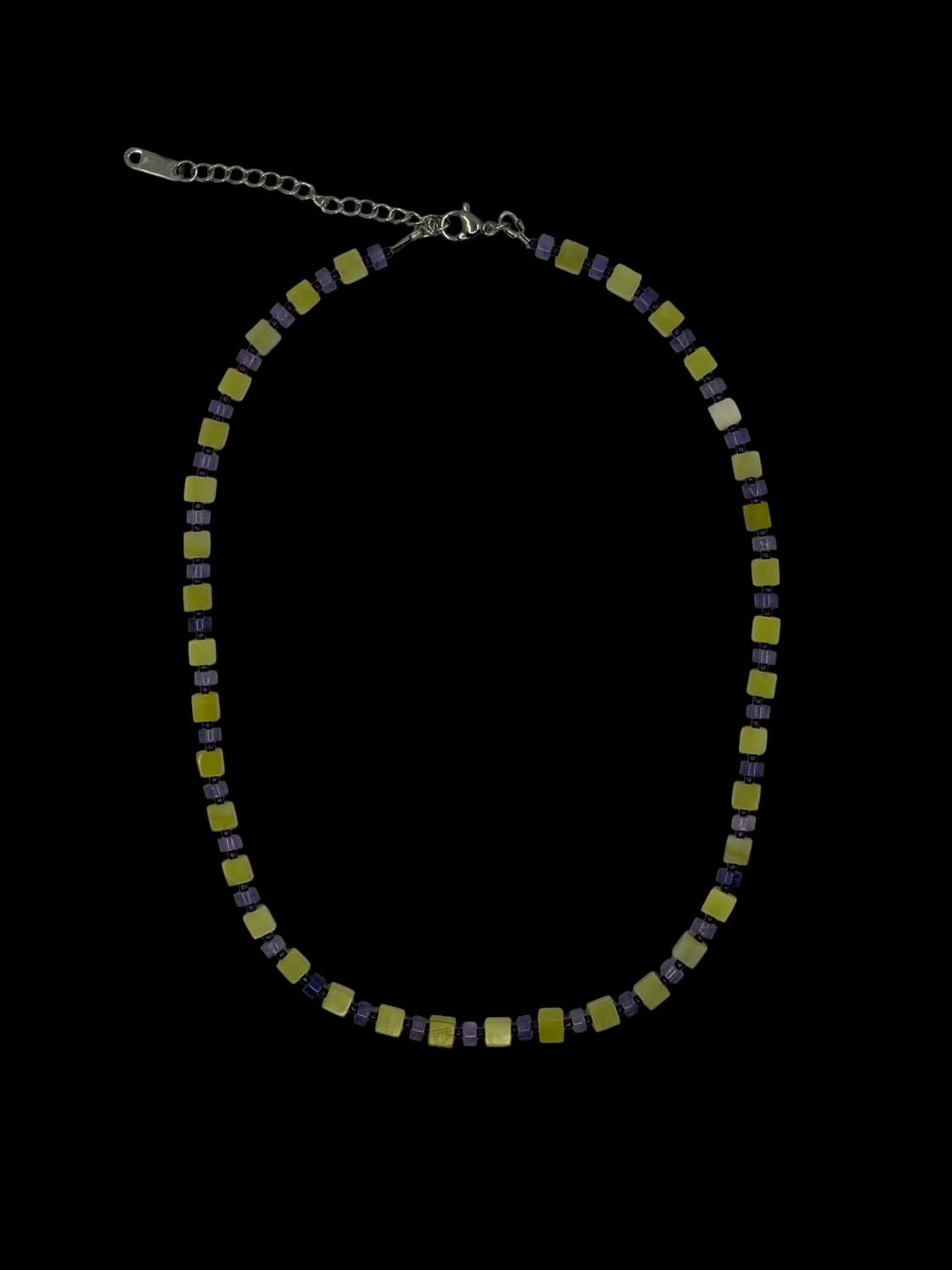 Lime violet grid necklace 상품이미지3