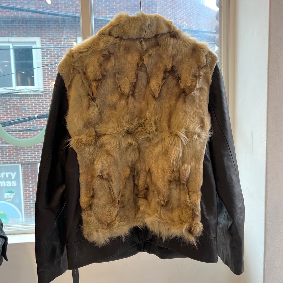 fox fur leather jacket 상품이미지4