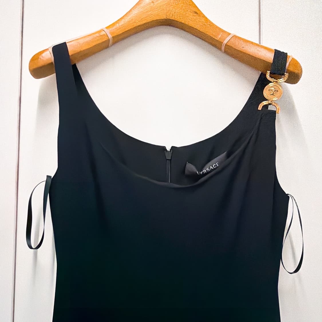 (정품/새상품) 베르사체 여성 블랙 메두사 플리츠 미디 드레스 상품이미지2