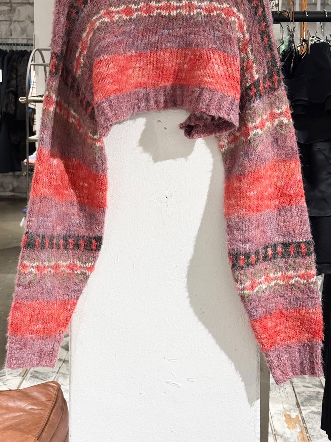 퍼버즈 멀티컬러 블렌드 보더 니트 상품이미지3