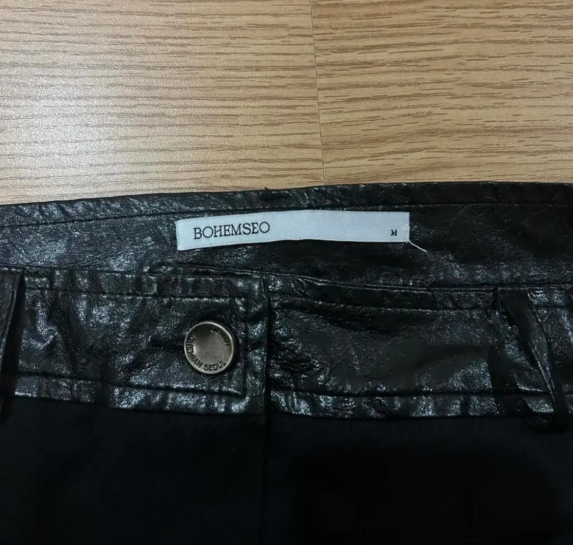 보헴서 스커트  LEATHER COTTON MIXED MINI SKIRT 상품이미지5