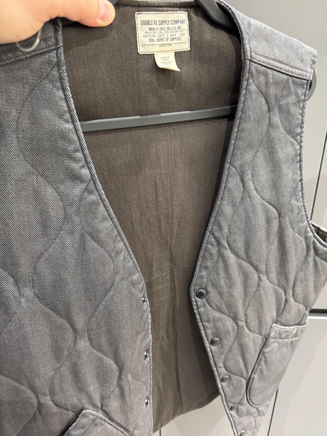 RRL-Hudson Quilted Denim Gilet (더블알엘 조끼) 상품이미지4