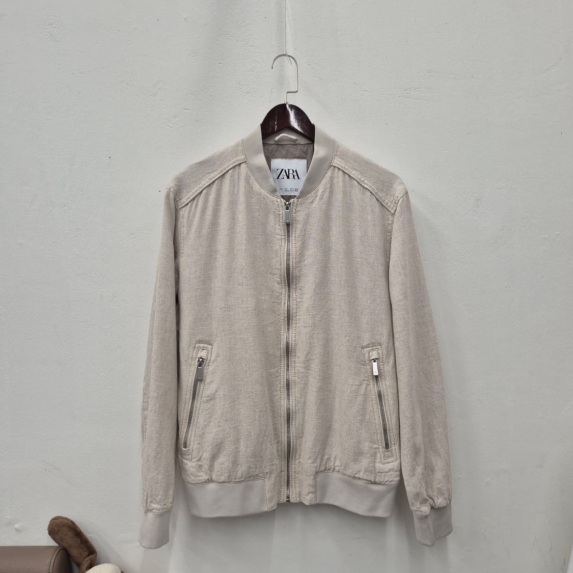 자라 린넨 코튼 봄버 자켓 L 상품이미지1