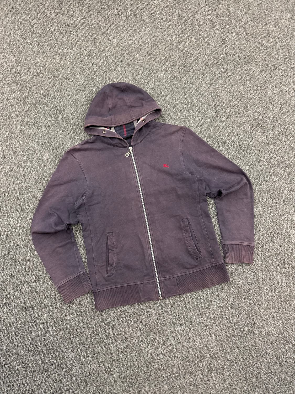 3)버버리 블랙라벨 빈티지 네이비 후드집업 상품이미지1