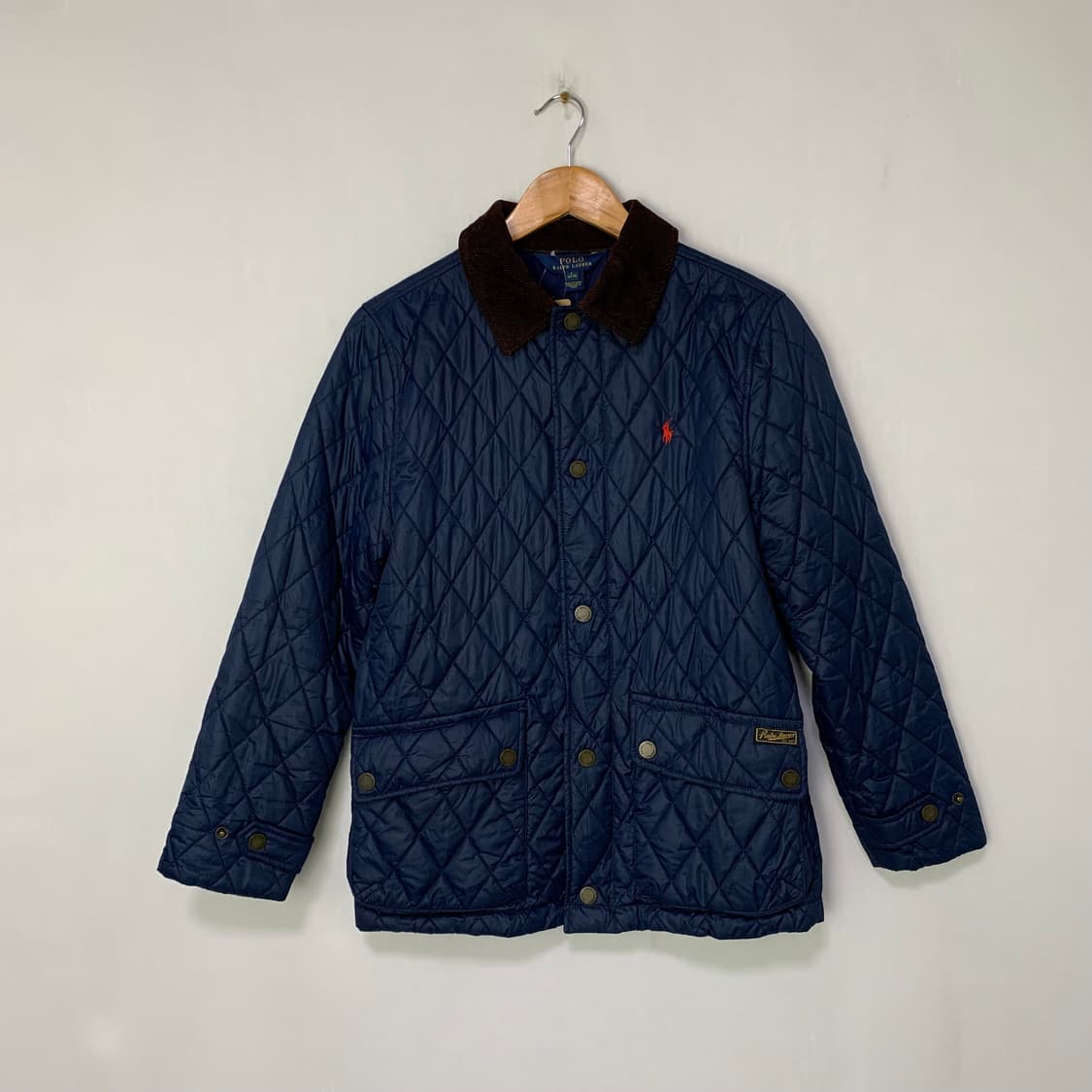 폴로 랄프로렌 네이비 퀼팅 자켓 키즈 L 여성 빈티지 상품이미지1