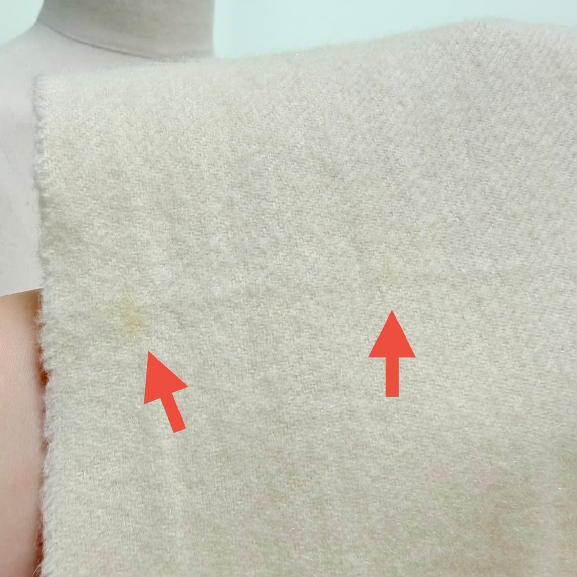 [캐시미어 100%] 아이보리 목도리 머플러 상품이미지4