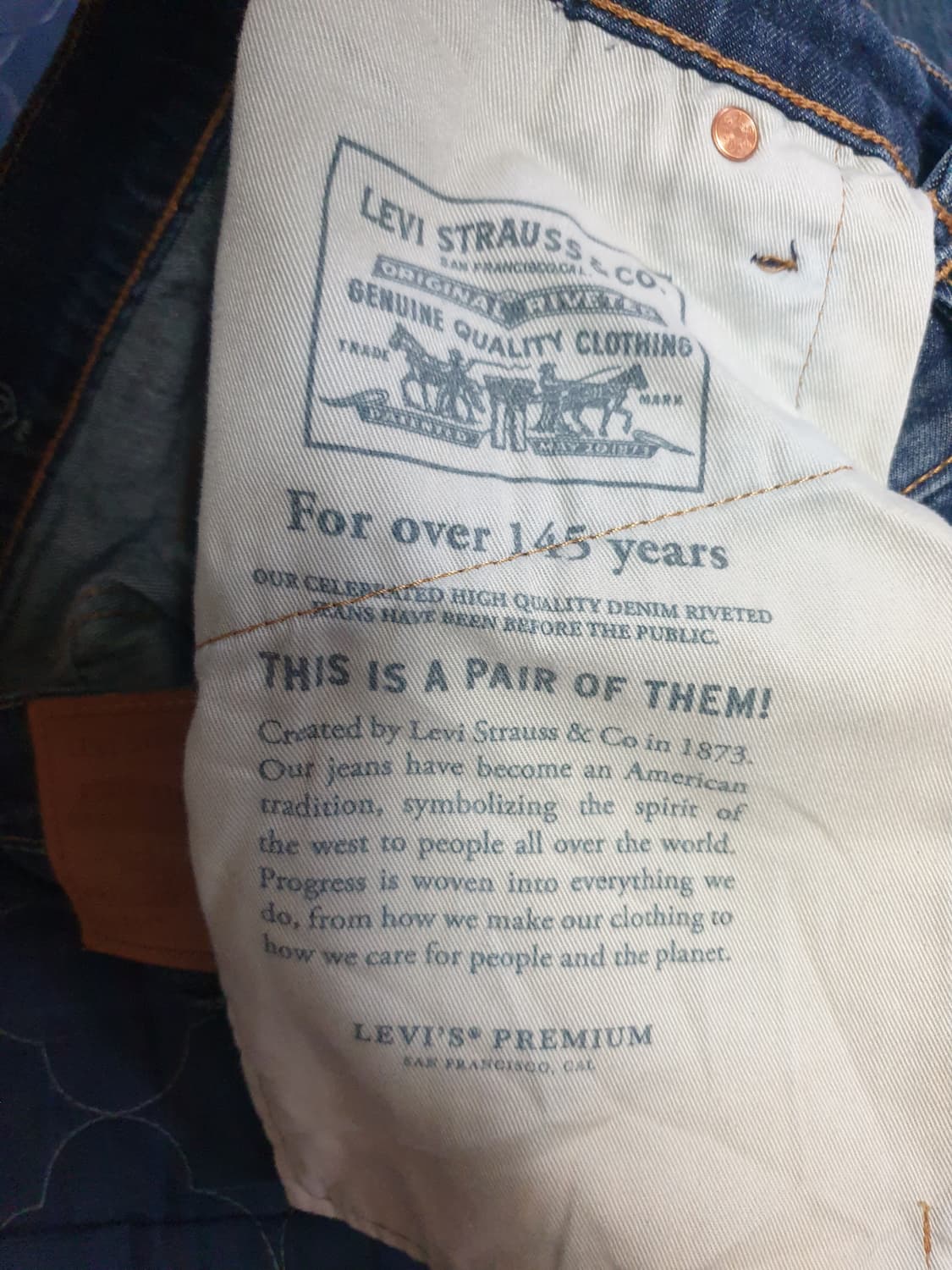 (빅E) 리바이스 511 슬림핏 스트레치 쿨 데님팬츠 인디고 (30) 상품이미지7