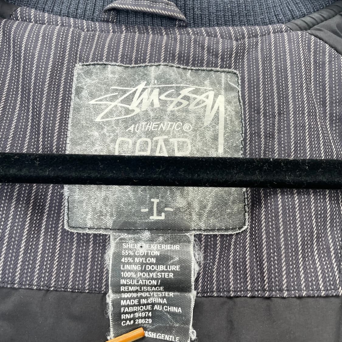 00s 스투시 올드스쿨 핀 스트라이프 바시티 자켓 상품이미지7