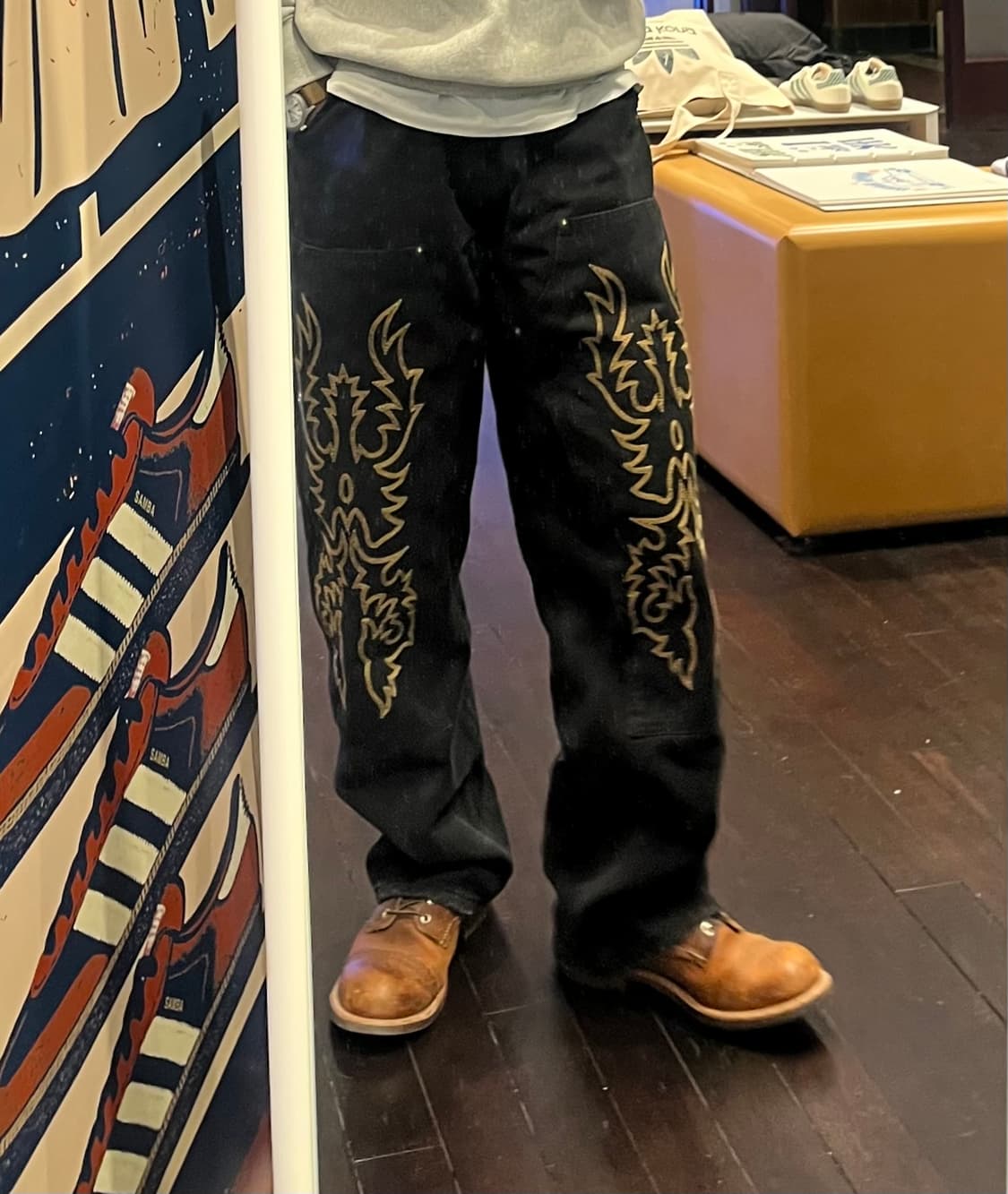 카이소 웨스턴 더블니 데님팬츠 상품이미지7