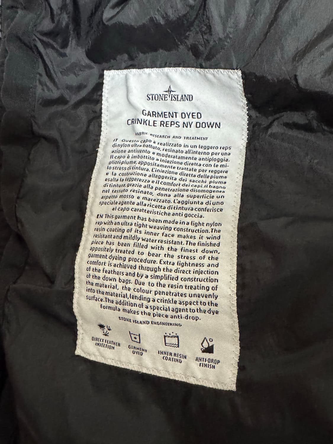 [S]스톤아일랜드 크링클랩스 논다운 패딩 상품이미지4