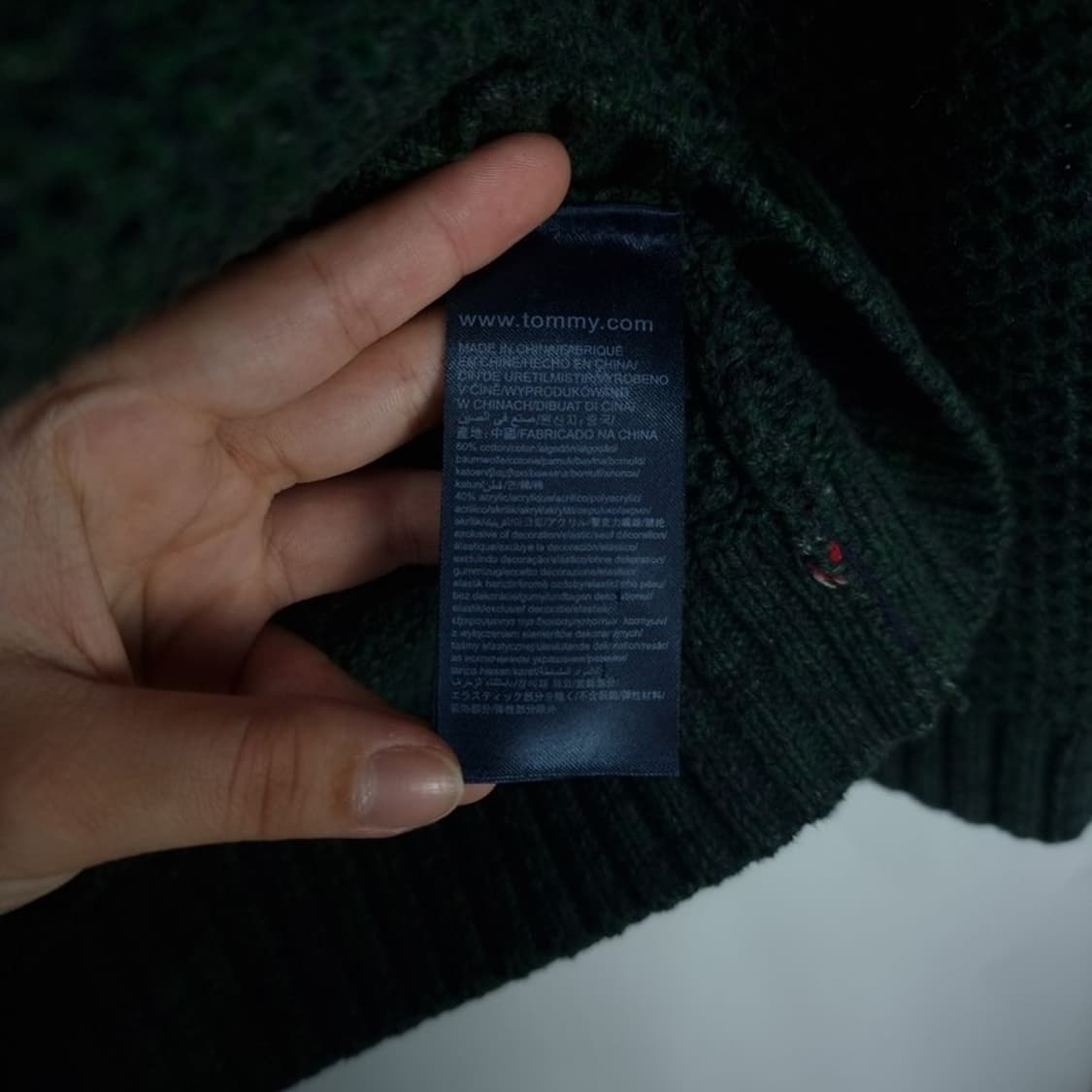 [타미힐피거] 로고 자수 크루넥 니트 M18341 상품이미지8