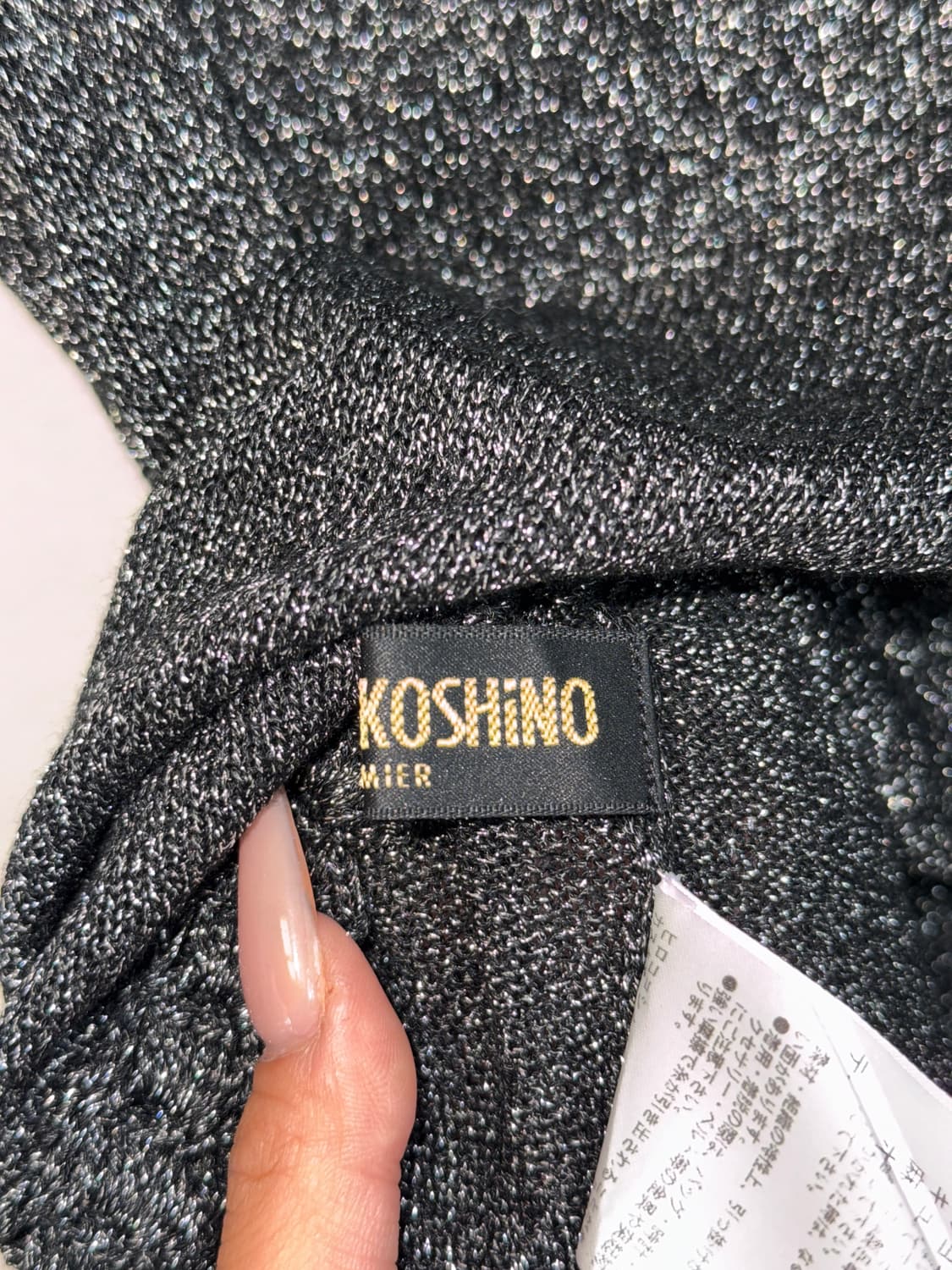 Hiroko Koshino glitter crochet 슬리브리스 상품이미지5