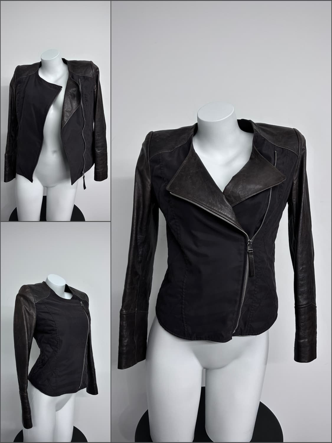 하이브리드 판넬 램스킨 자켓 상품이미지1