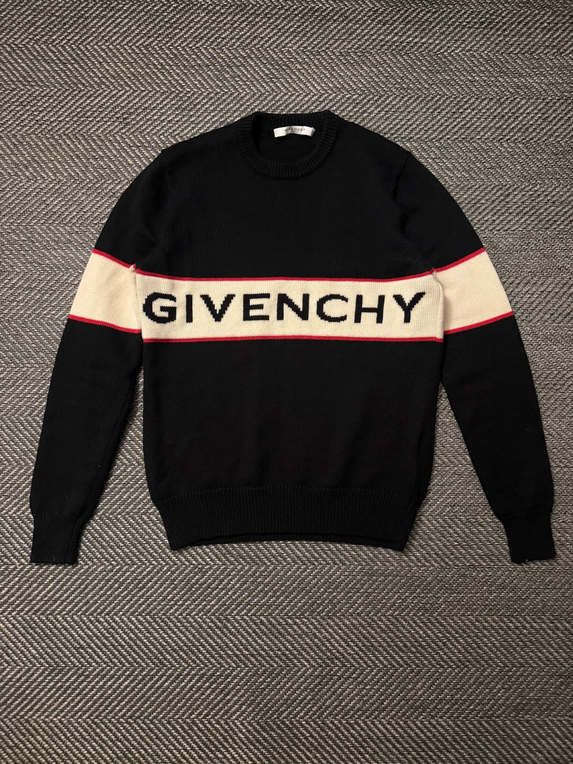 지방시 로고 배색 울 니트 S 상품이미지1