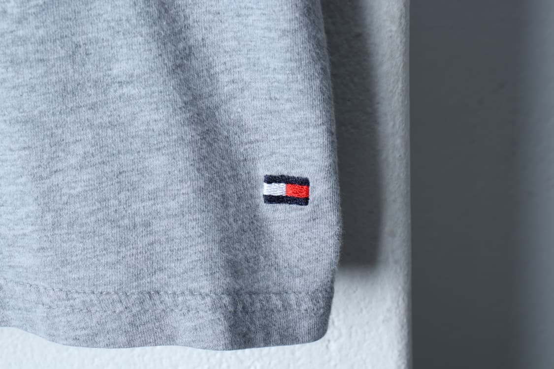 (L-XL) 타미힐피거 반팔 티셔츠 그레이 무지 기본-H30126 상품이미지5