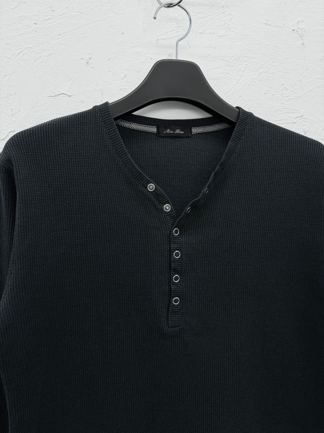 nota bene 와플 버튼 헨리넥 롱슬리브 상품이미지2