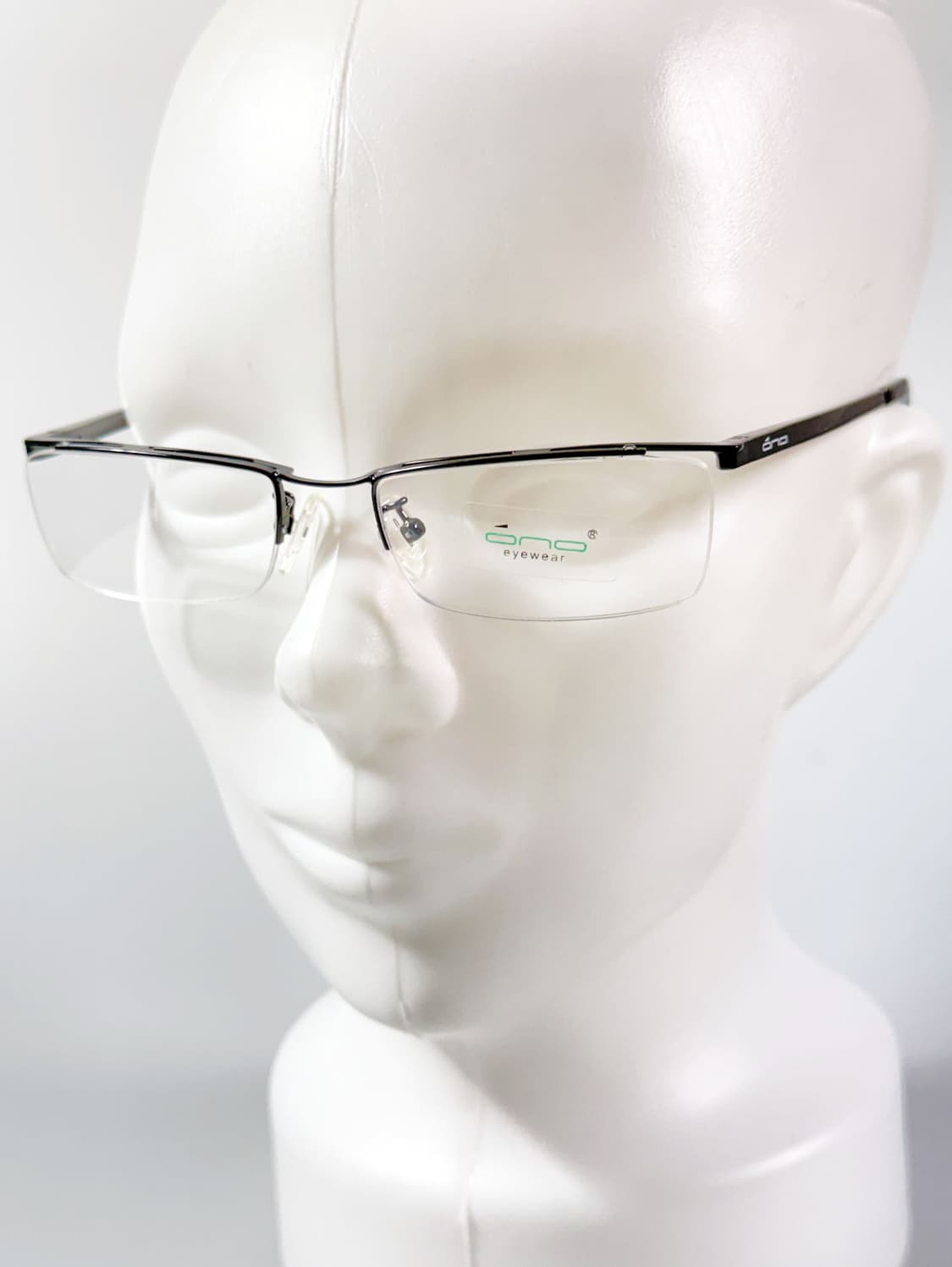 ONO 블랙 반무테 스퀘어 메탈 빈티지 안경 상품이미지8