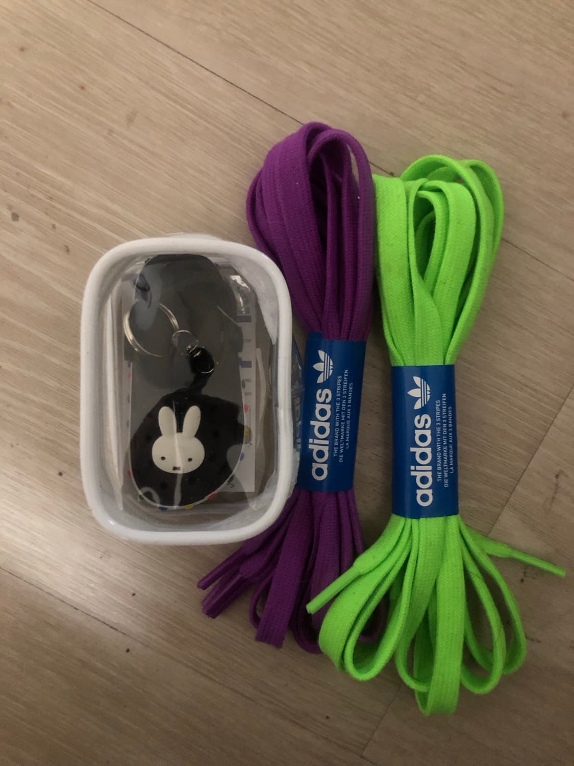 아디다스 정품 신발끈 2개 + 미피 샌들키링 BLACK 일괄판매 상품이미지1