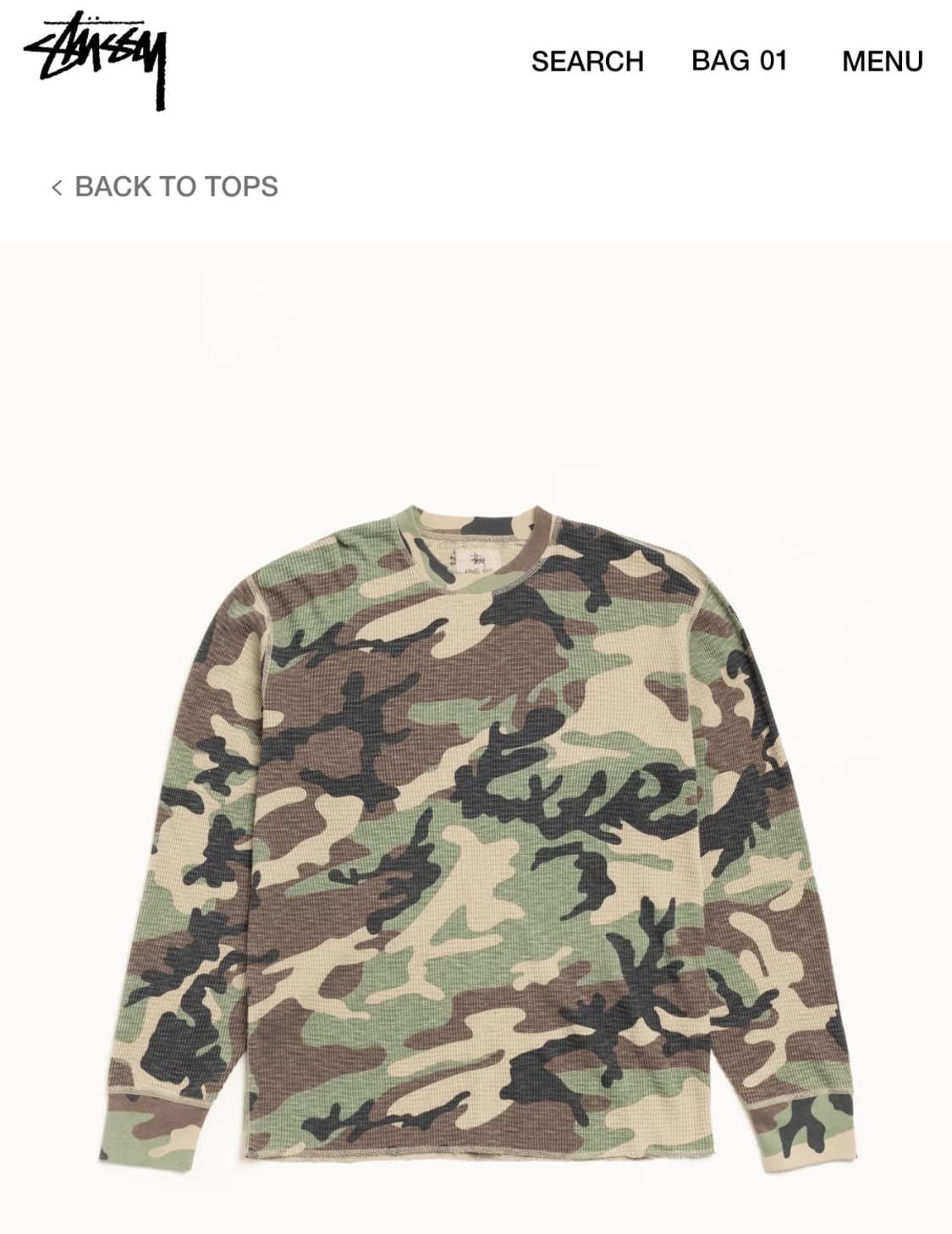 스투시 stussy PIGMENT DYED LS THERMAL 상품이미지1