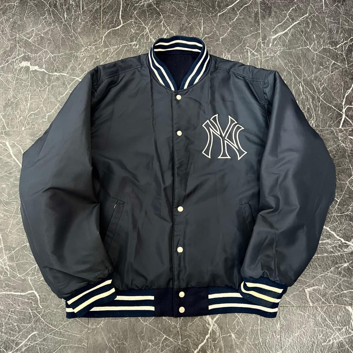 제프 해밀턴 90s 뉴욕 양키즈 리버시블 바시티 자켓 상품이미지6