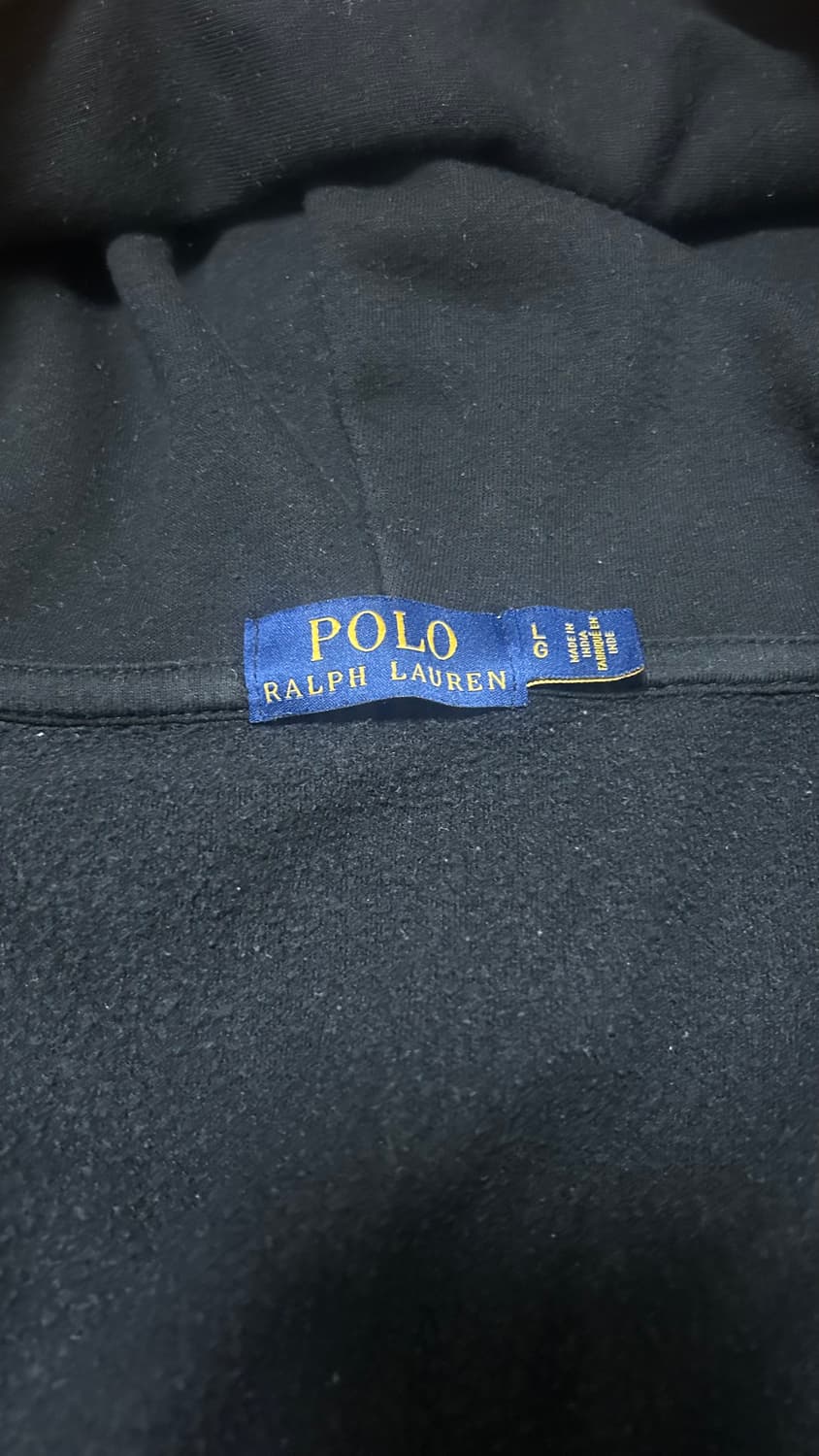 폴로 후드집업 블랙 상품이미지3