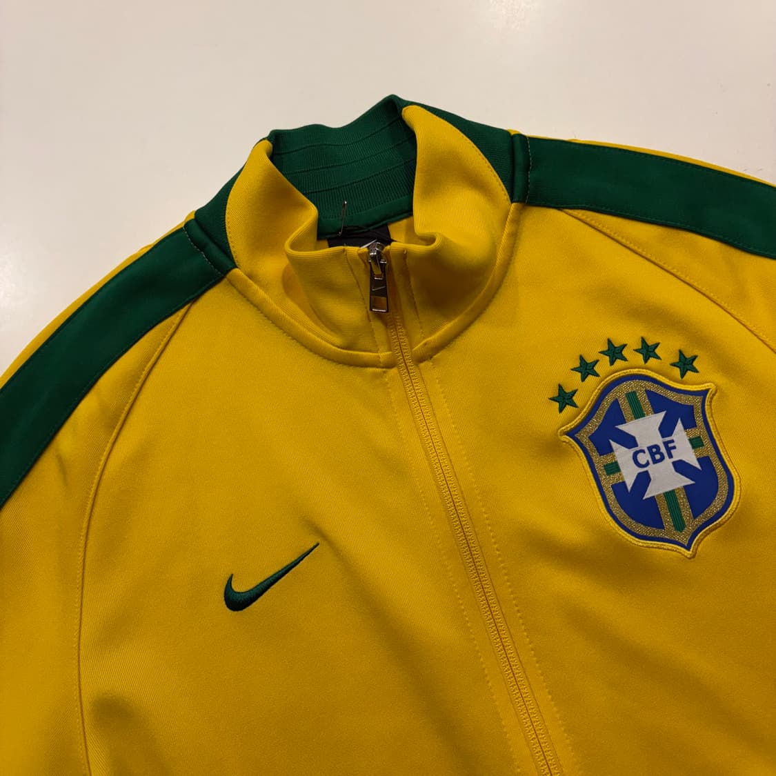 [L] 나이키 브라질 축구 국가대표 트랙탑 져지 집업 옐로우 D313 상품이미지3