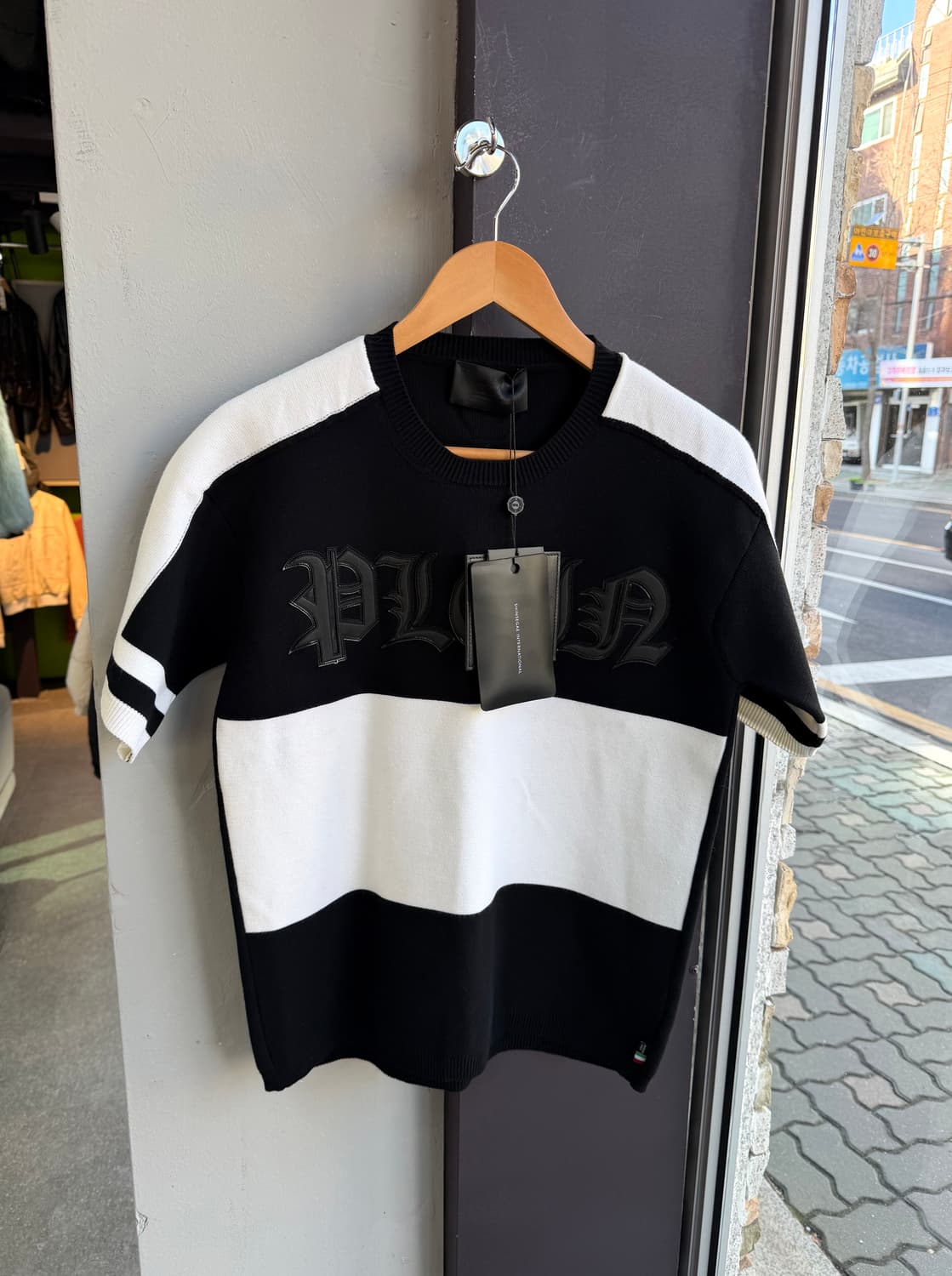 M/ 필립플레인 옴므 신형 로고 니트반팔(새상품) 상품이미지3