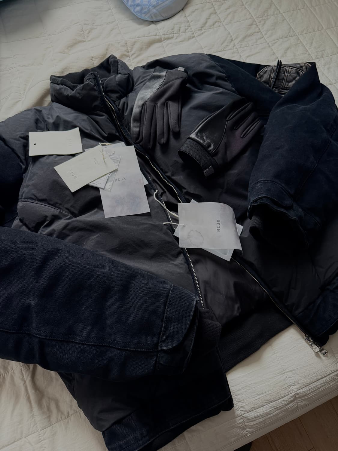 [XL] 엑슬림 EP.8 01 DOWN JACKET 다운자켓 블랙 상품이미지3