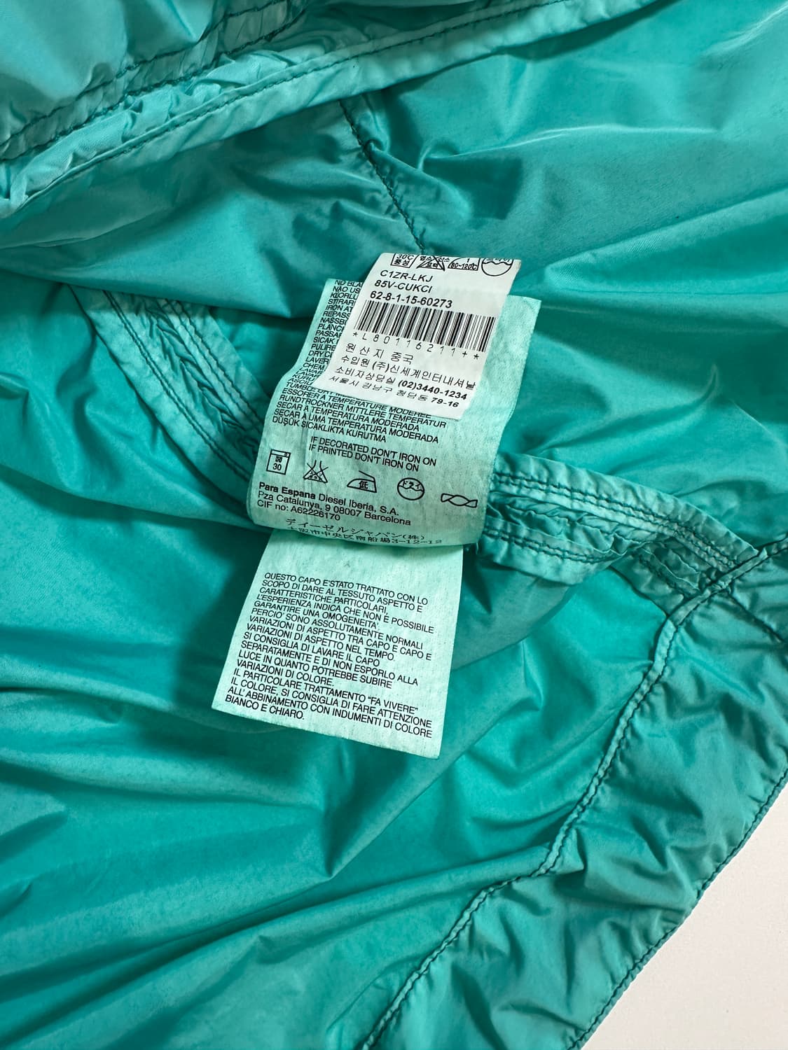 Diesel 디젤 나일론 셔링후드 자켓 (xs/44/55) 상품이미지5