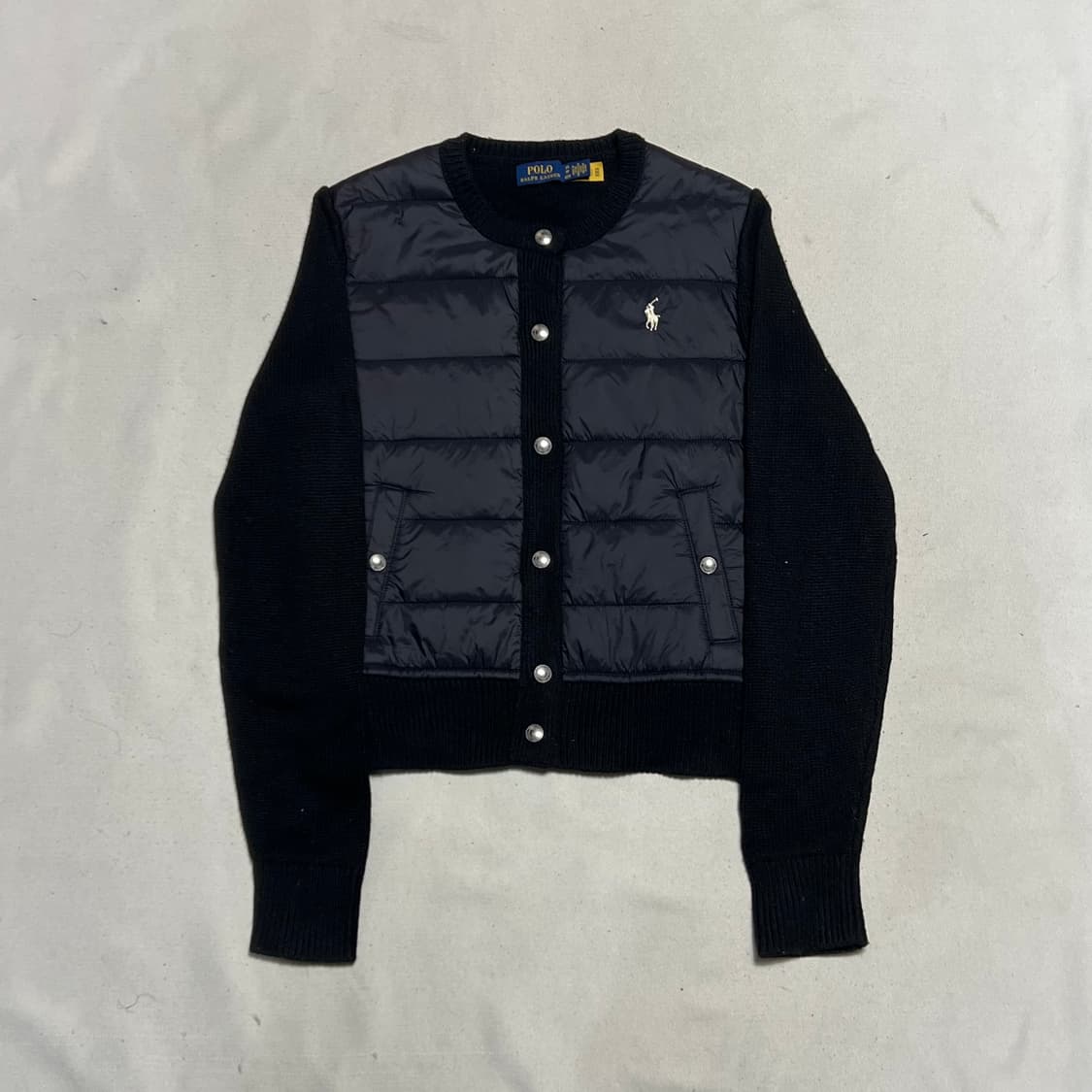 XS 폴로랄프로렌 여성용 경량 패딩 니트 집업 상품이미지2