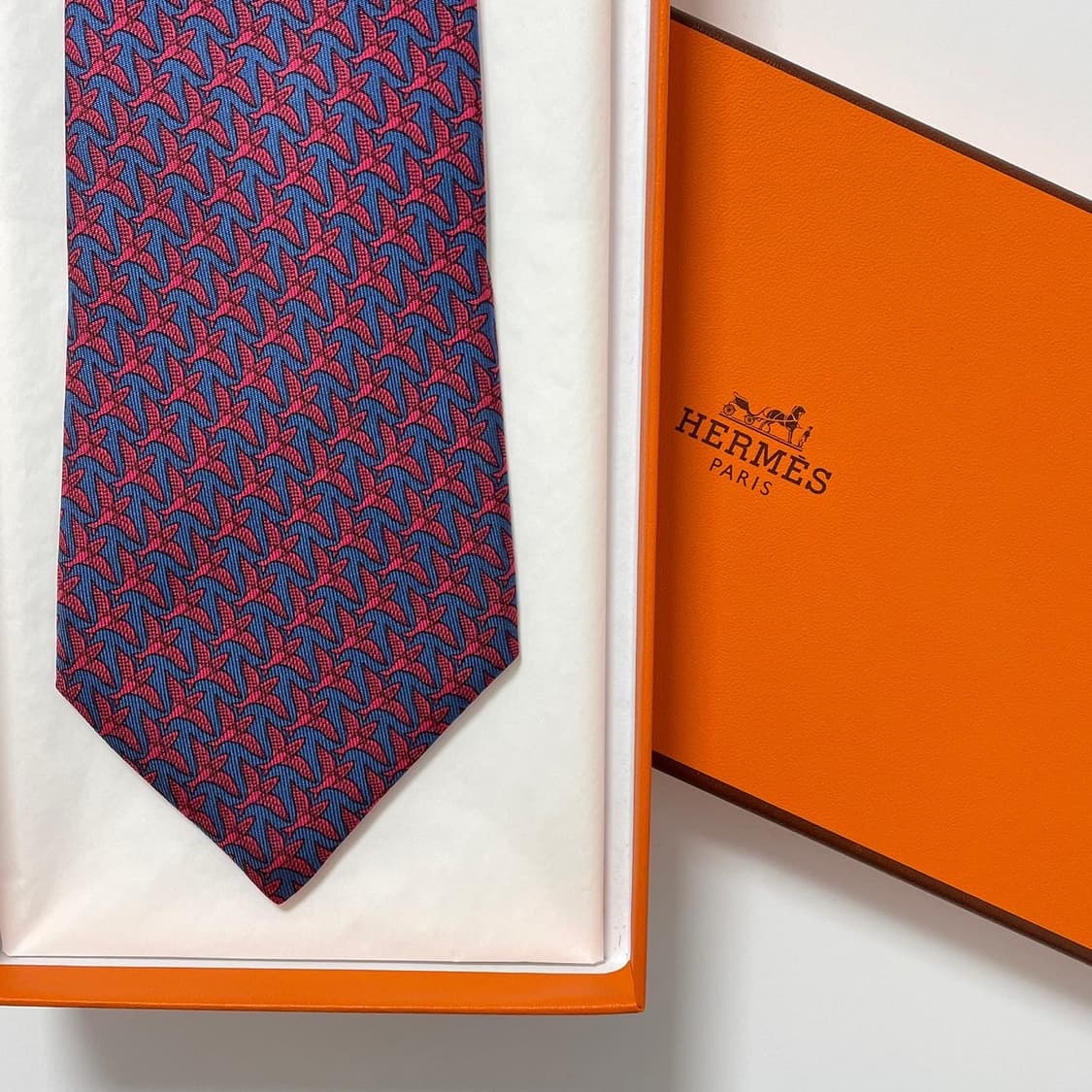 정품 명품 에르메스 넥타이 (케이스포함) 상품이미지1