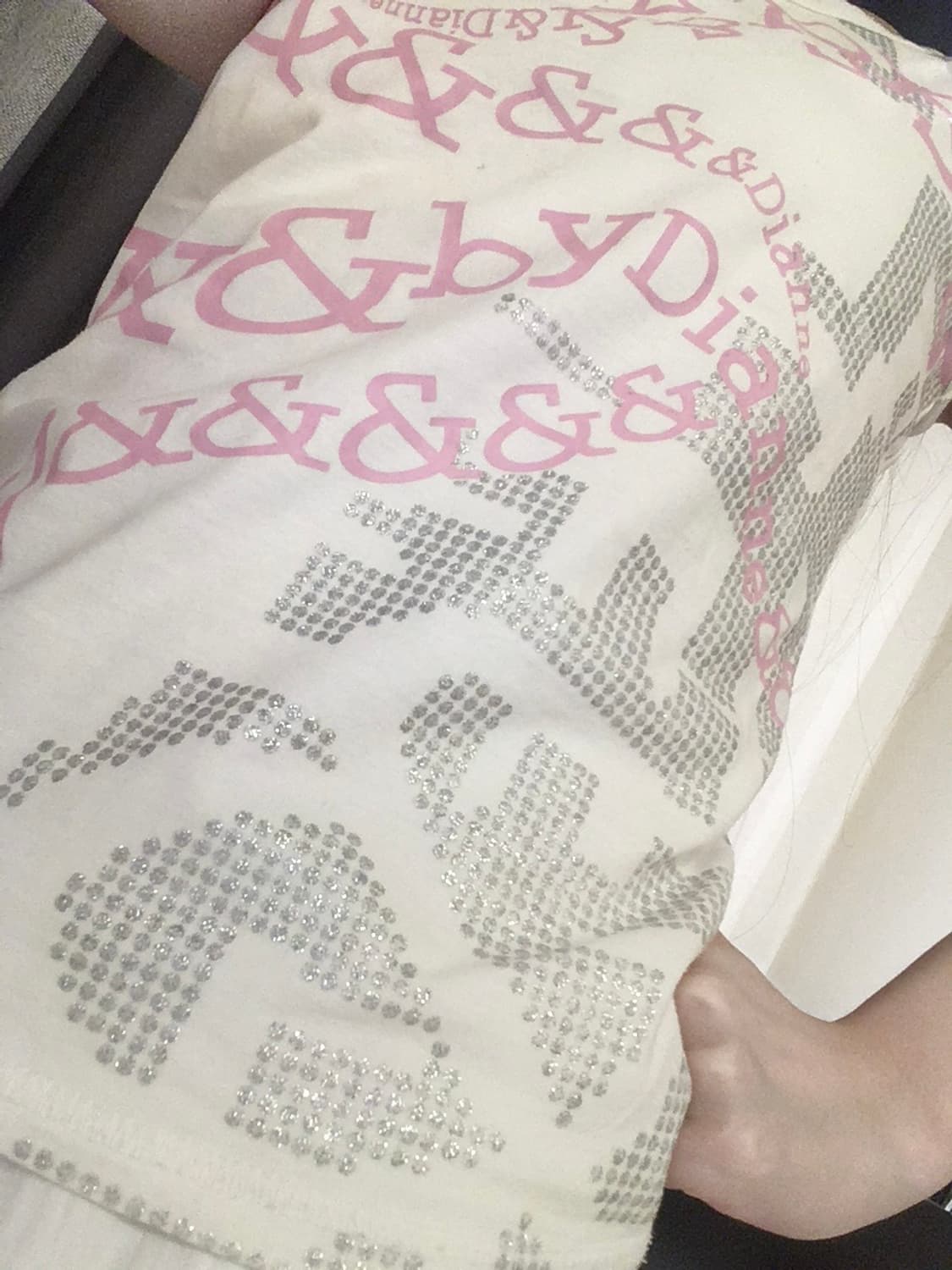 핑키앤다이안 글리터 레터링 슬리브리스 민소매 나시 갸루 키치 상품이미지4