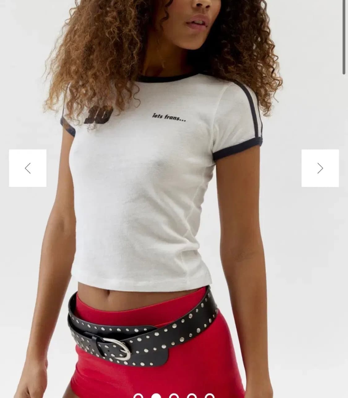 어반아웃피터스 iets frans 미아 풋볼 링거 티셔츠 상품이미지2