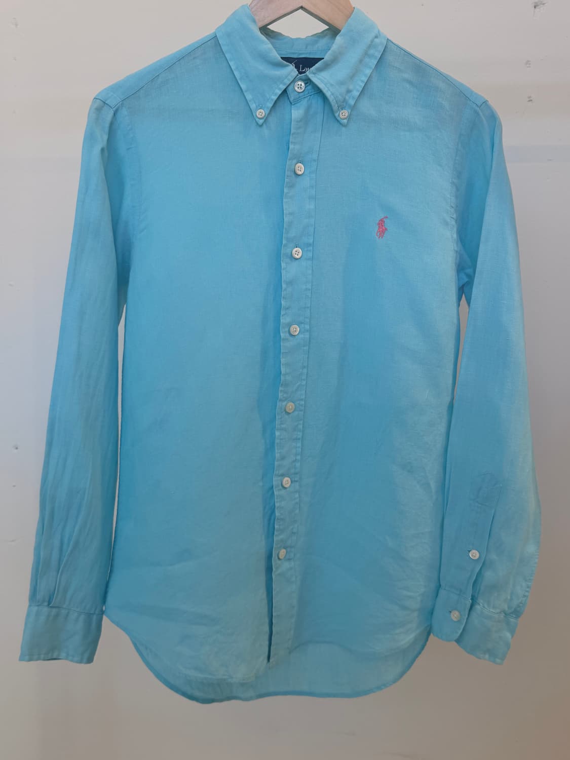 폴로 린넨셔츠 스카이블루 상품이미지4
