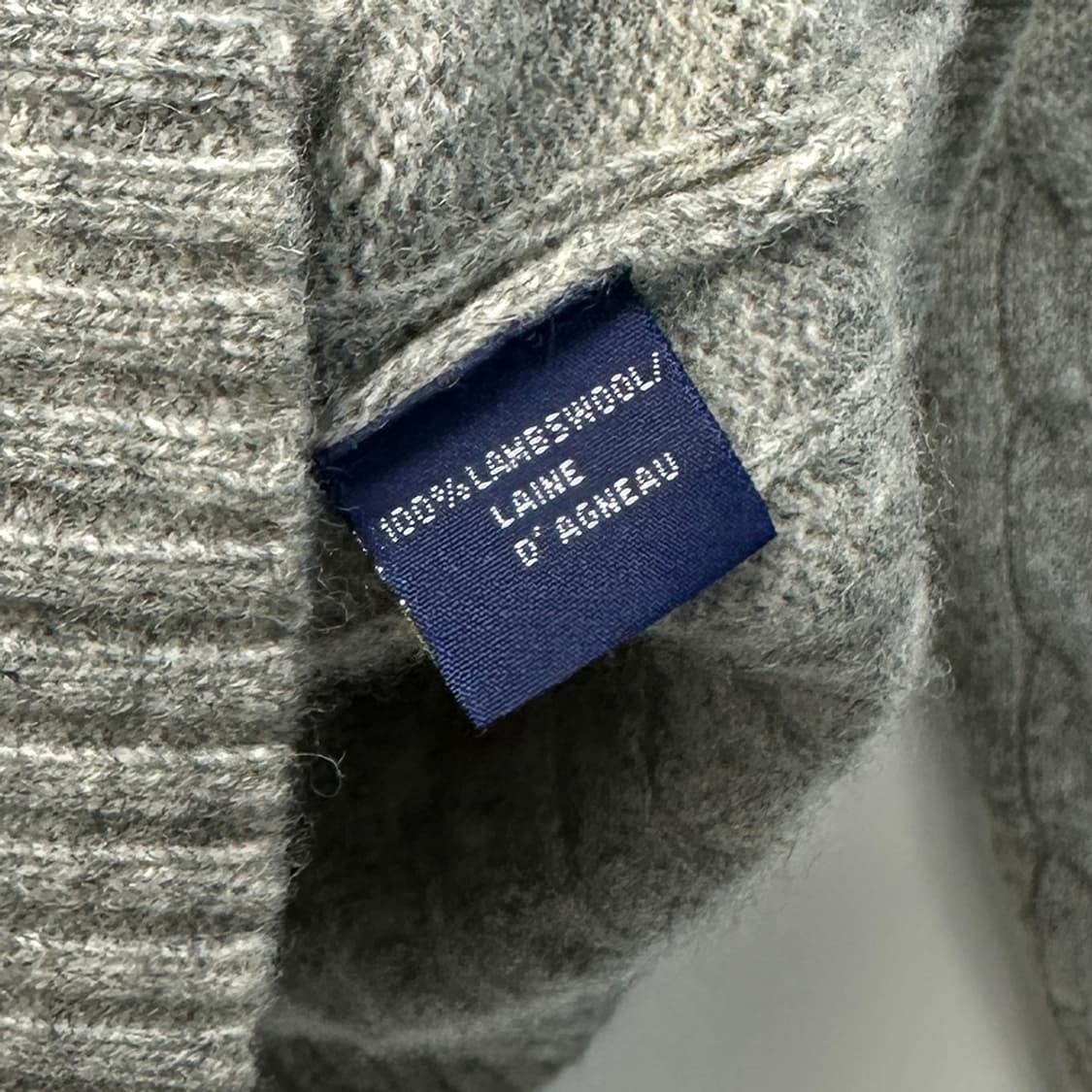 폴로 랄프로렌 램스울100 라운드넥 크루넥 케이블 니트 스웨터 여성 L 상품이미지7