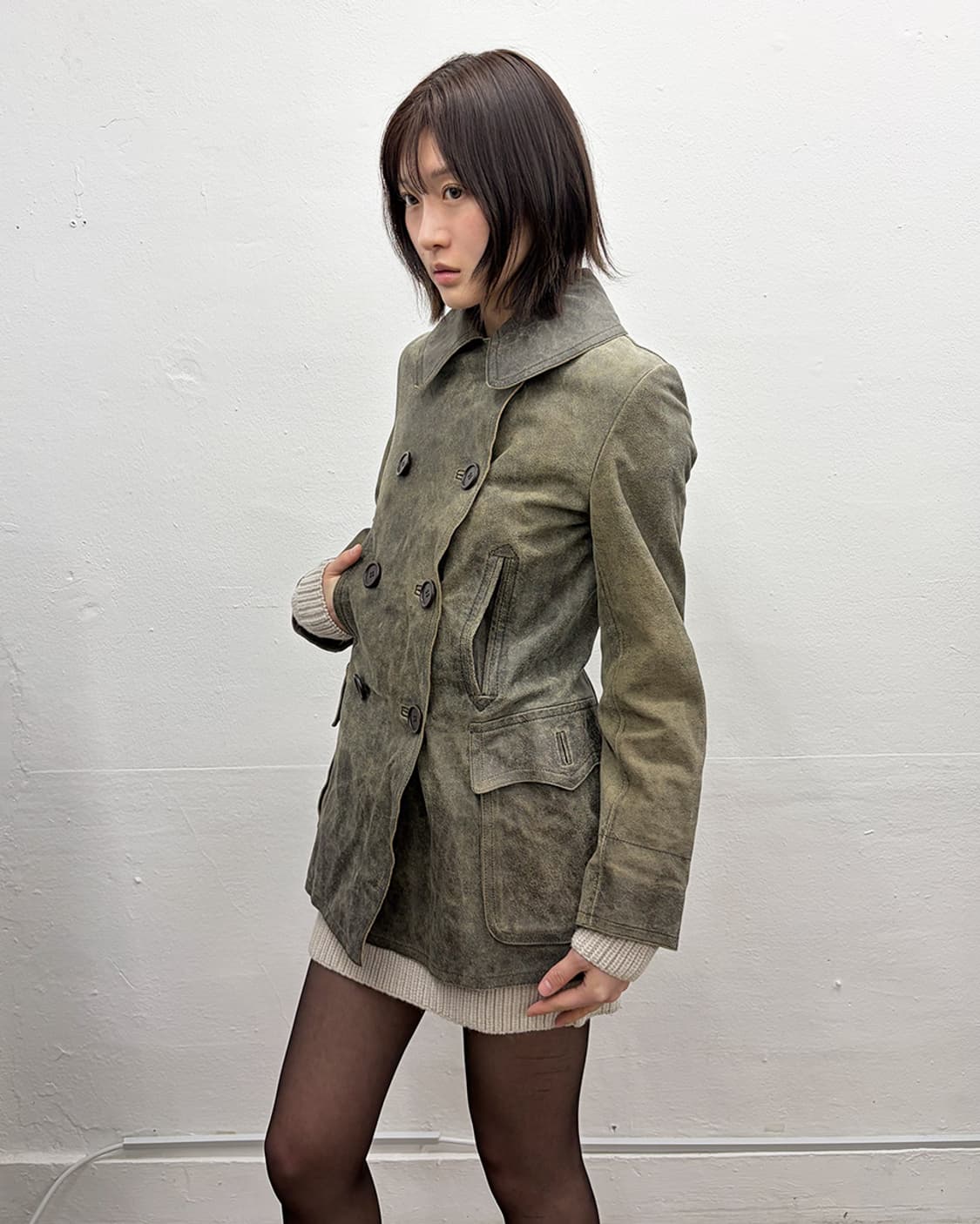 폴 스미스 카우 레더 더블 자켓 상품이미지3