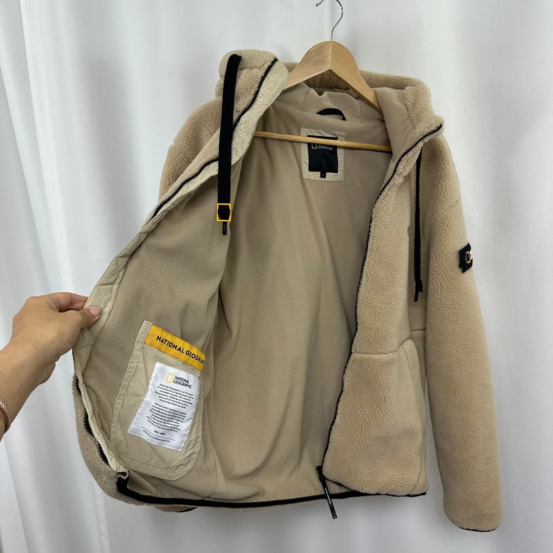 네셔널지오그래픽 남자 도톰 후드 기모 자켓 100 L 상품이미지3
