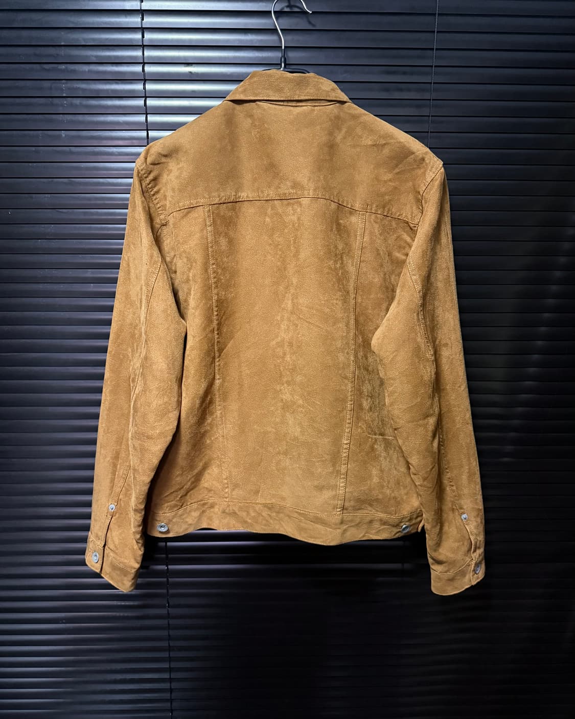 GU 카멜 레더가죽 스웨이드 트러커 숏크롭 자켓 L 100 웨스턴 에스닉 상품이미지4