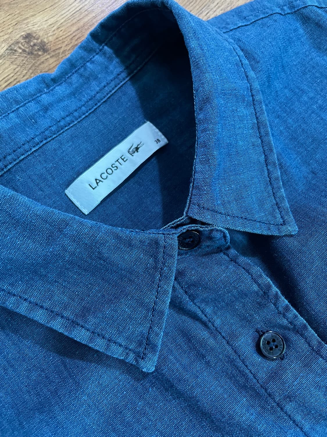 라코스테 네이비 반집업 반팔티 데님 청 원피스 38 상품이미지9