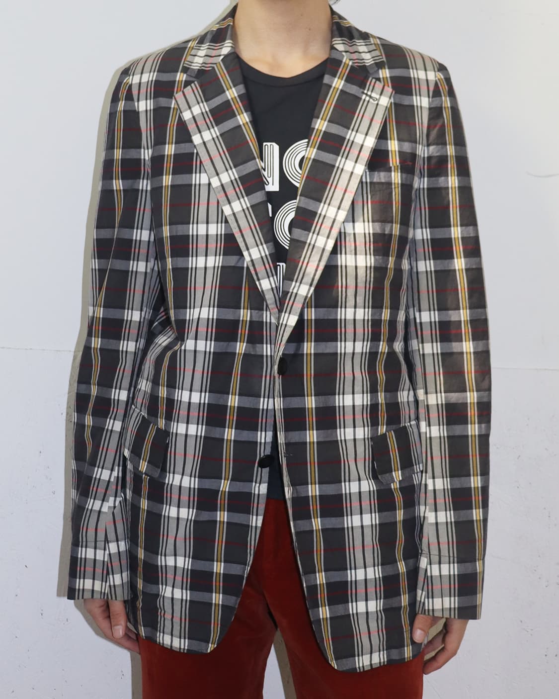 드리스 반 노튼 플레이드 체크 블레이저 상품이미지2