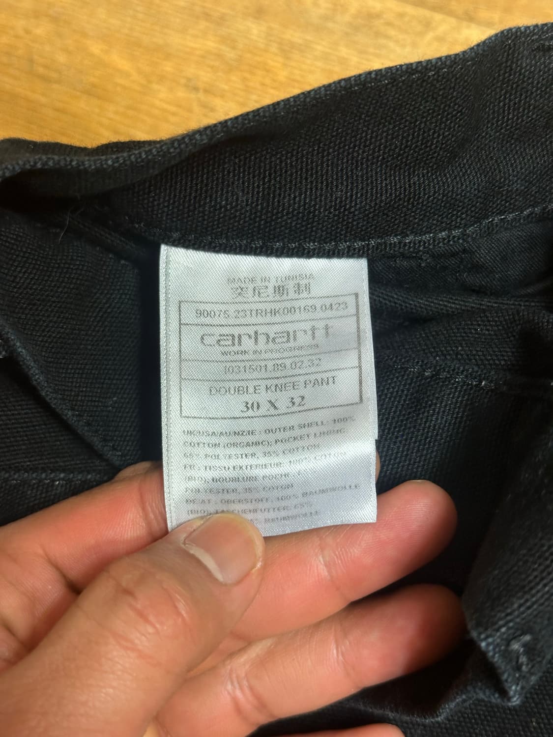 칼하트 블랙 더블니 팬츠 상품이미지5