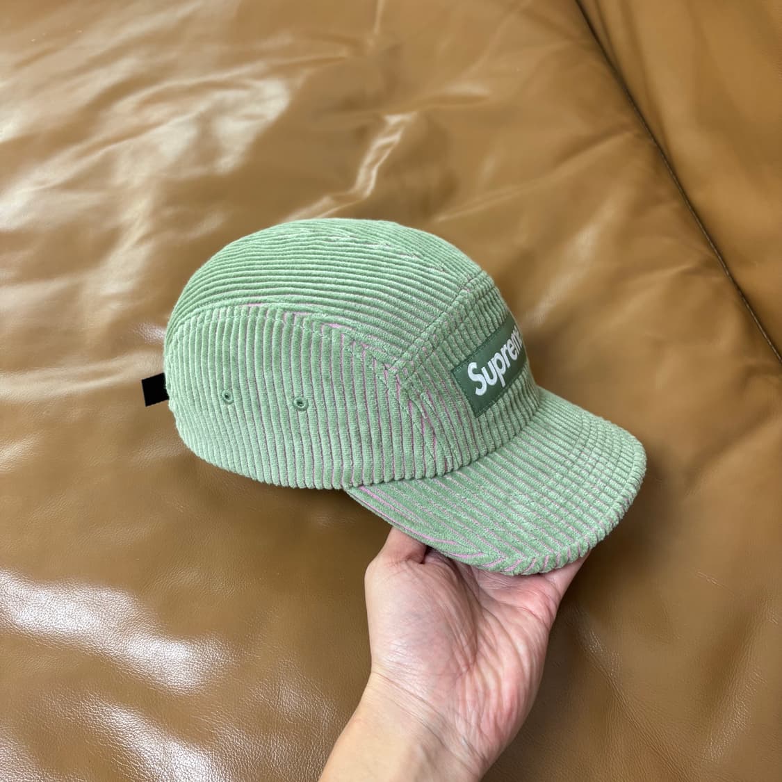 Supreme 슈프림 코듀로이 투톤 그린 캠프캡 모자 Corduroy 상품이미지3