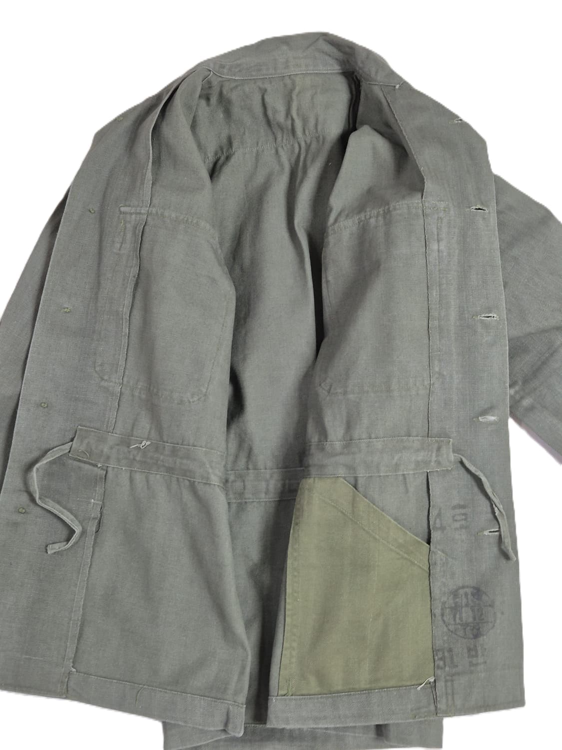 육군 구형 70년대 민무늬 전투복 상의 자켓 (S) 상품이미지8