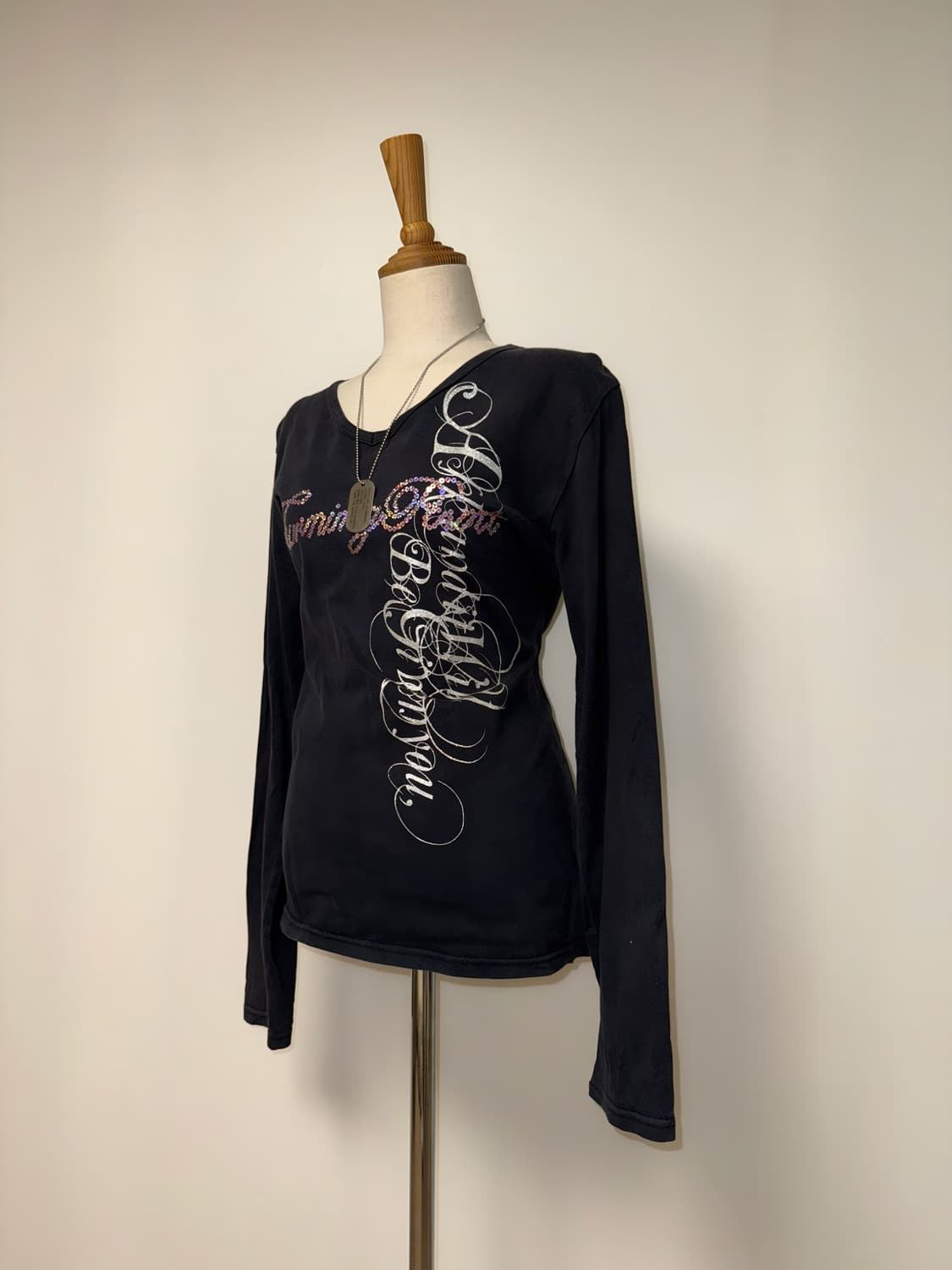 레터링 와투케 블랙 롱슬리브 상품이미지2