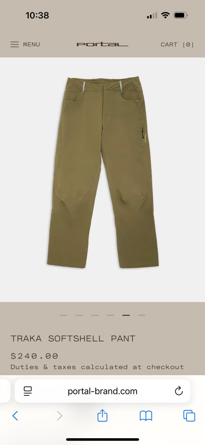 포탈 트라카 소프트쉘 팬츠 번트 올리브 L 상품이미지1