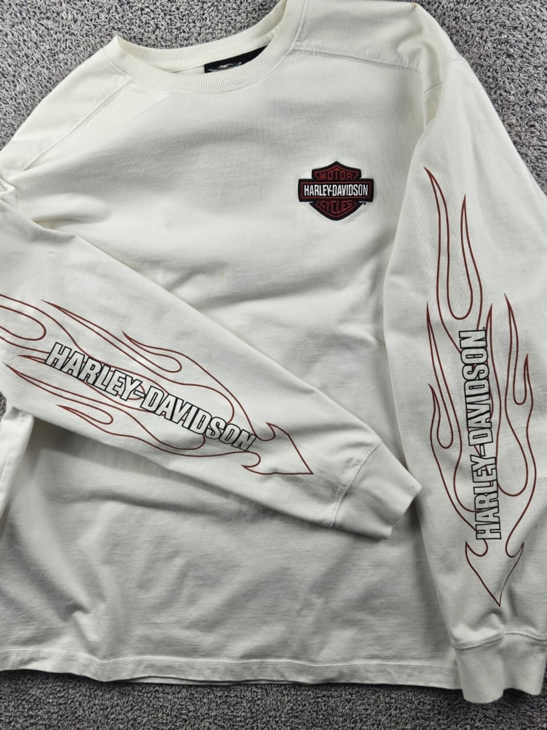 할리데이비슨 바 앤 실드 플레임 로고 롱 슬리브 ( L ) / 11522 상품이미지7
