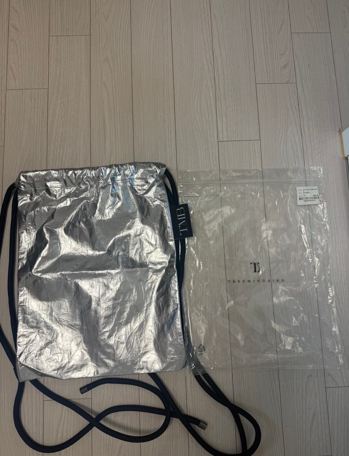 품절제품) Shining String Back Pack [silver] 상품이미지6