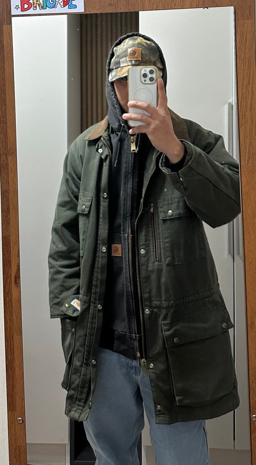 칼하트 워크 재킷 모스그린 L 상품이미지6