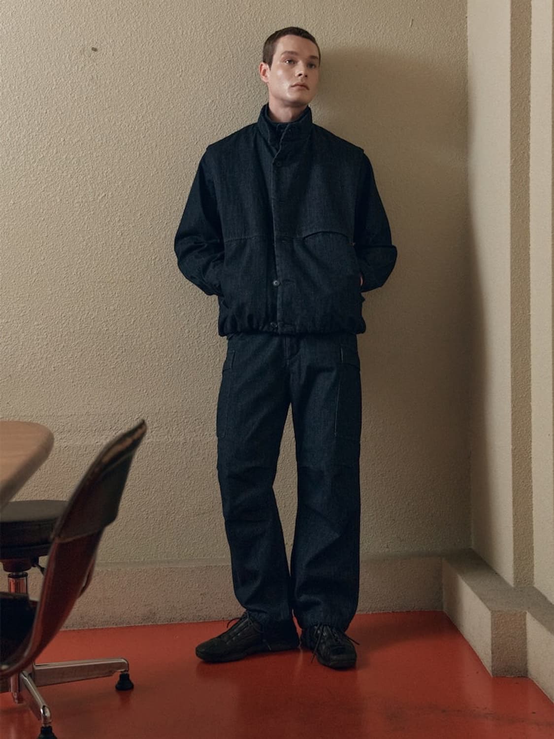 [M] 나나미카 X 비이커 인슐레이션 베스트 ID 인디고 25SS 상품이미지2